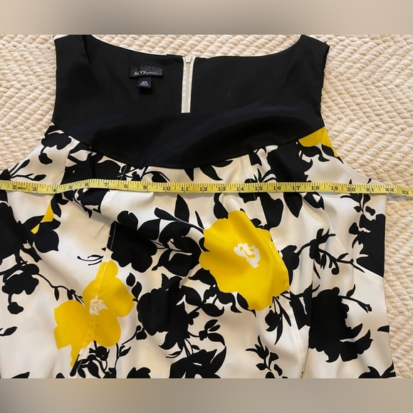Alyx Black and Yellow Floral Midi Dress - Picture 7 of 10